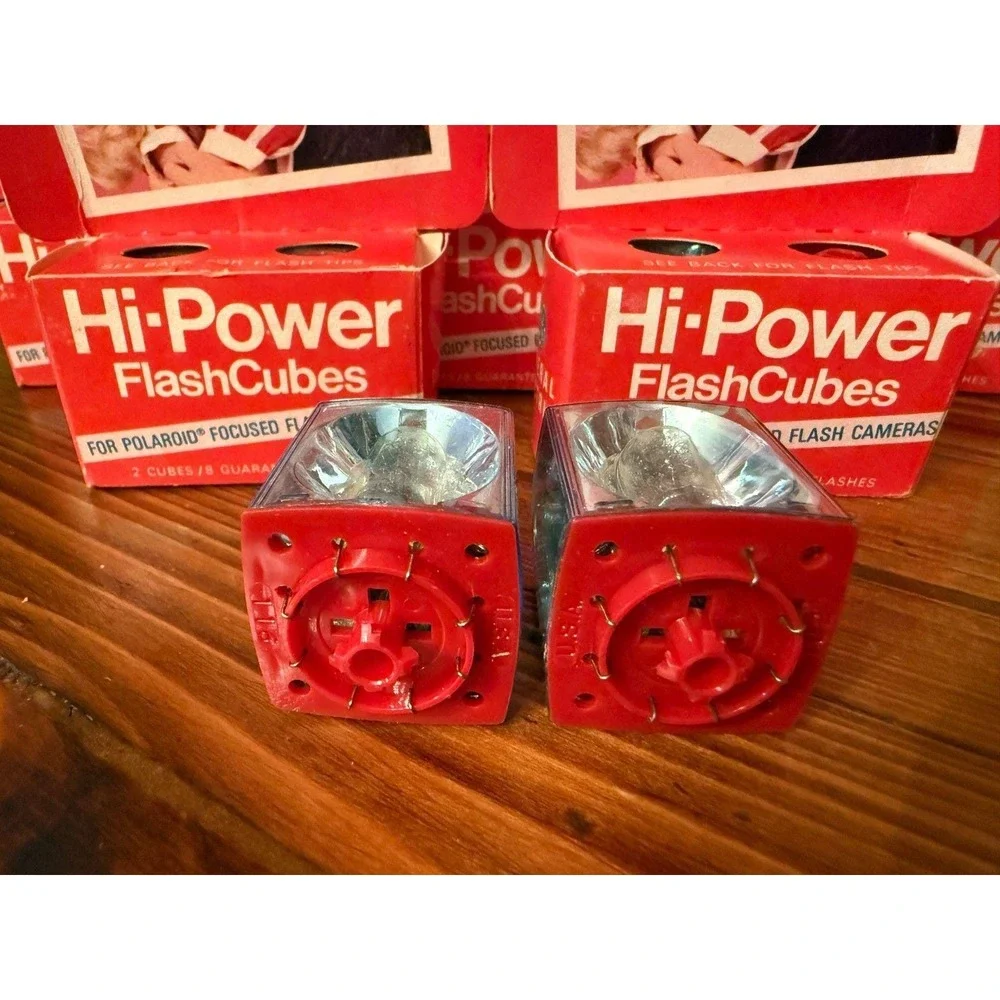 Lot of 6 Vintage GE Hi-Power FlashCubes Unused Polaroid Camera Flash Cubes
